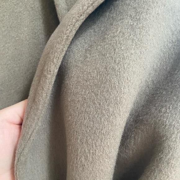 100% Wool Wrap Coat Jacket in Khaki - Picture 5 of 5